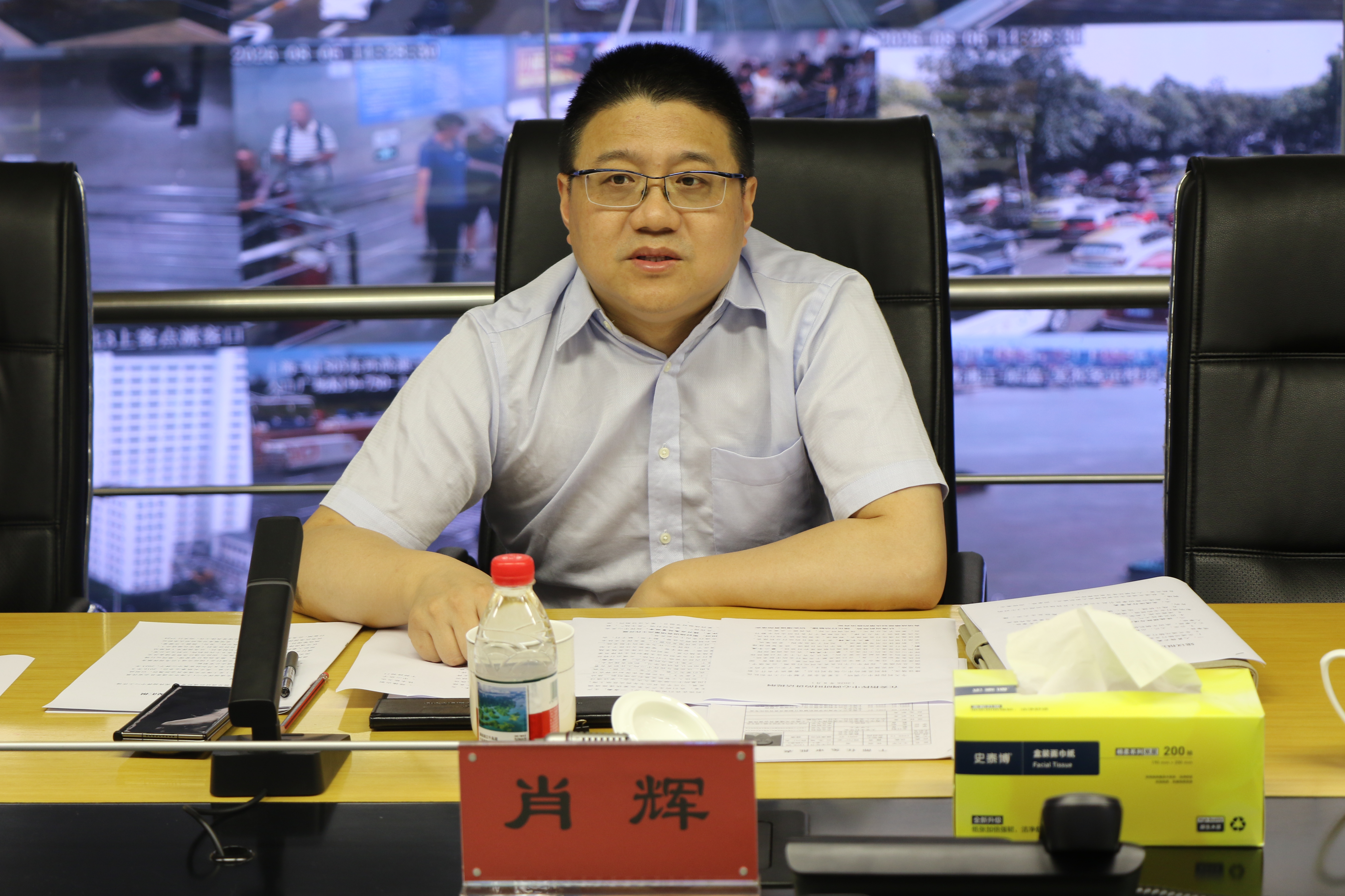 市交通委主任肖辉带队至市交通委指挥中心调研工作
